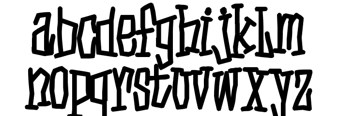 D3 Skullism Alphabet Bold Font LOWERCASE