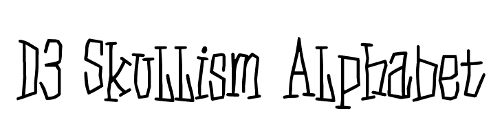 D3 Skullism Alphabet  Free Fonts Download
