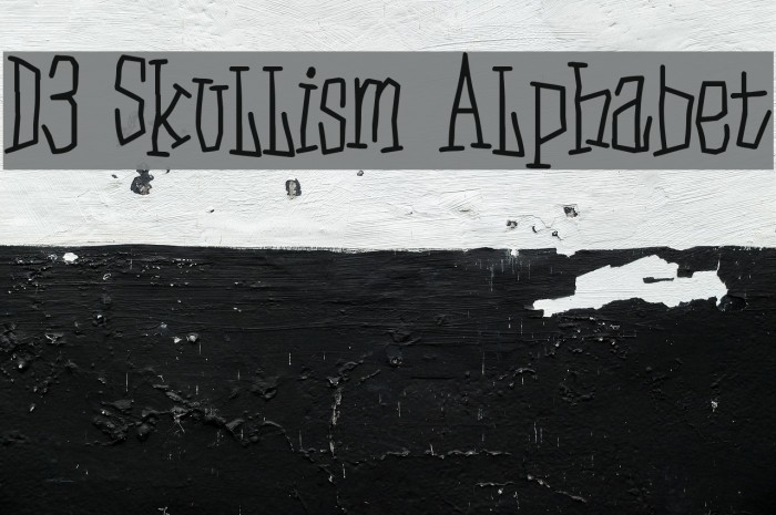 D3 Skullism Alphabet Font examples