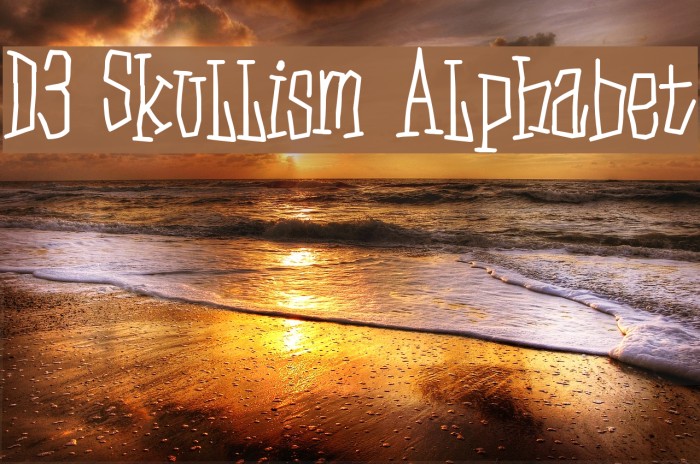 D3 Skullism Alphabet Font examples