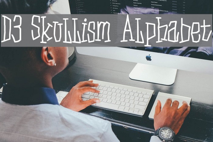 D3 Skullism Alphabet Font examples