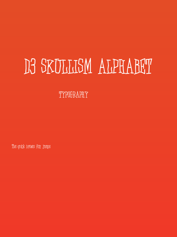 D3 Skullism Alphabet Poster