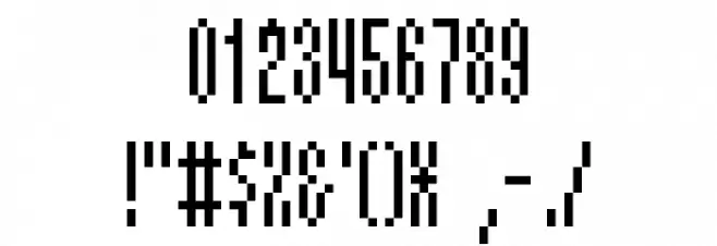 D3 Slimbitmapism Font OTHER CHARS