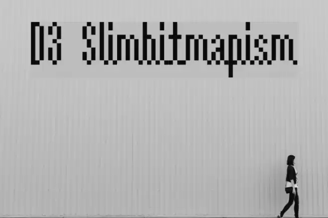 D3 Slimbitmapism Font examples