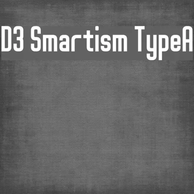 D3 Smartism TypeA Font examples