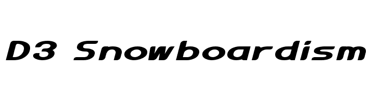 D3 Snowboardism Font
