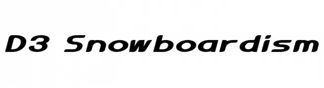 D3 Snowboardism  フリーフォントのダウンロード
