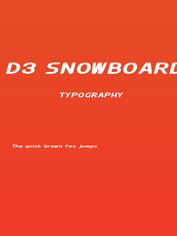 D3 Snowboardism Poster