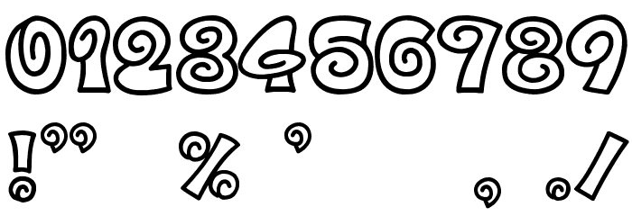D3 Spiralism Outline Font OTHER CHARS