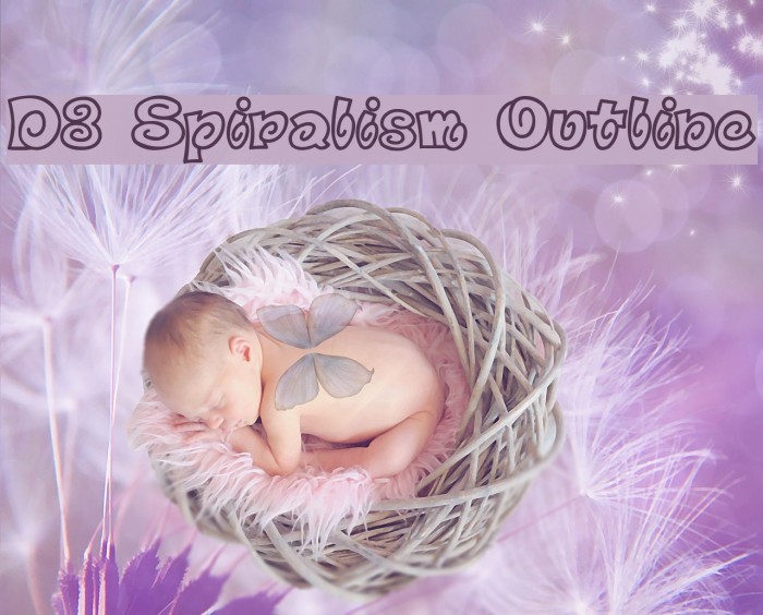 D3 Spiralism Outline Font examples