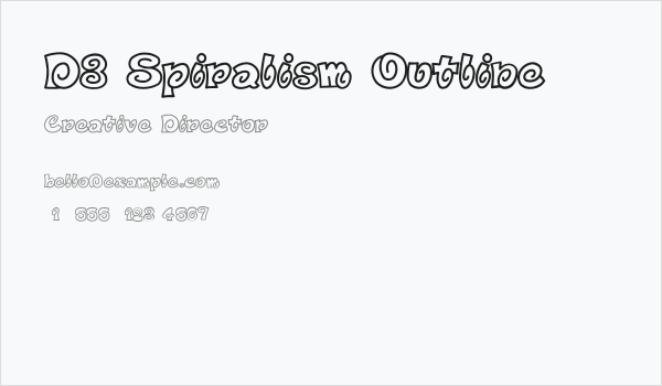 D3 Spiralism Outline Business Card