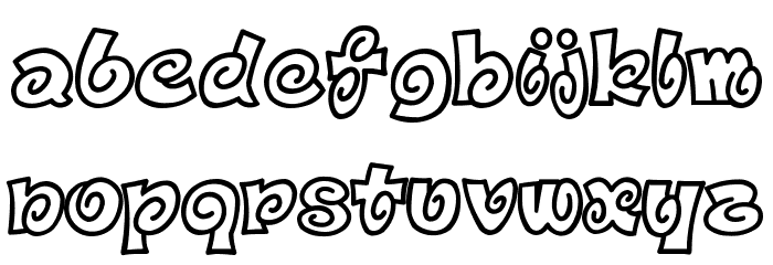 D3 Spiralism Outline Font LOWERCASE