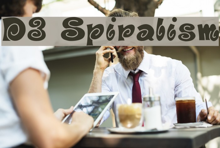 D3 Spiralism Font examples