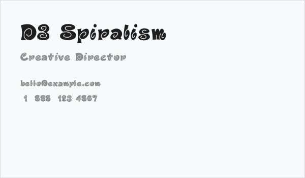 D3 Spiralism Business Card