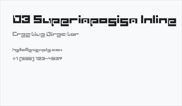 D3 Superimposism Inline Business Card
