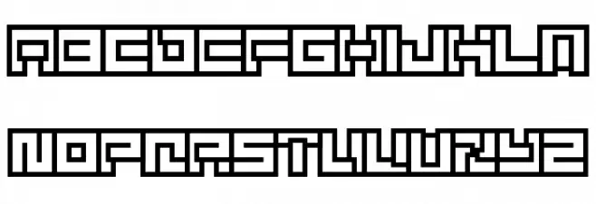 D3 Superimposism Outline Schriftart Groß