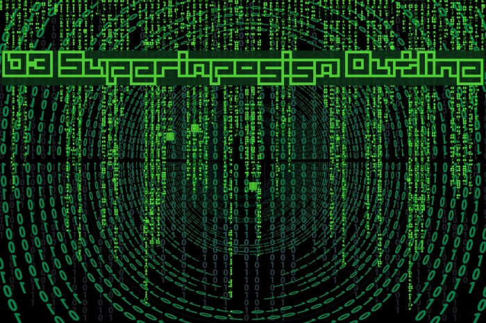 D3 Superimposism Outline Font examples
