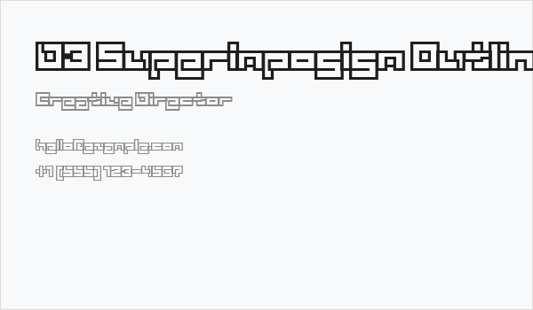 D3 Superimposism Outline Business Card