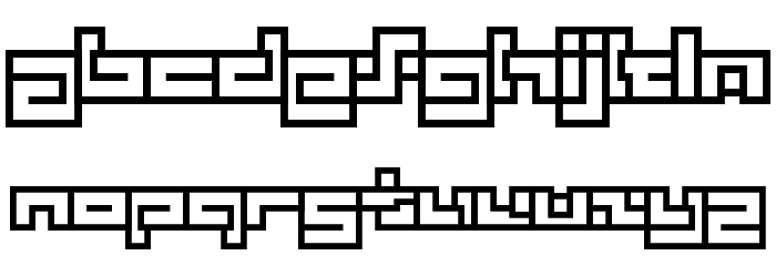 D3 Superimposism Outline Font LOWERCASE
