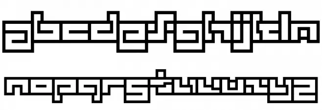 D3 Superimposism Outline फ़ॉन्ट लोअरकेस