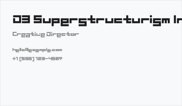 D3 Superstructurism Inline Business Card