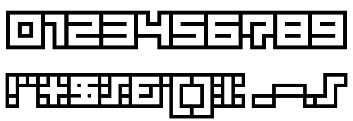 D3 Superstructurism Outline Font OTHER CHARS
