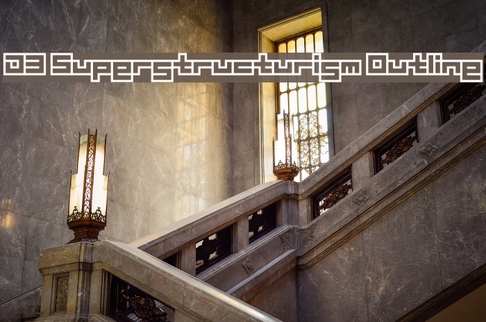 D3 Superstructurism Outline Font examples