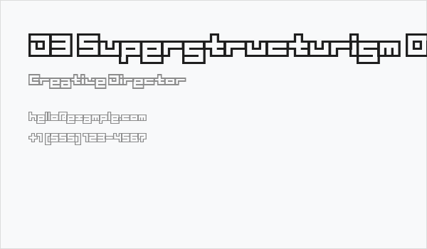 D3 Superstructurism Outline Business Card