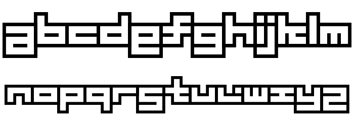 D3 Superstructurism Outline Font LOWERCASE