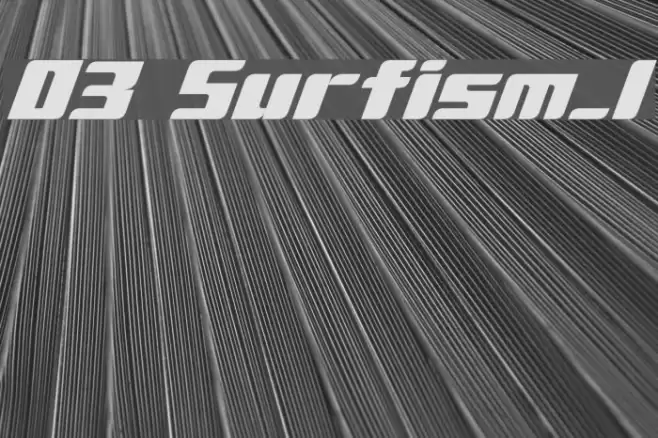 D3 Surfism_I Schriftart examples