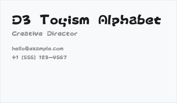 D3 Toyism Alphabet Business Card