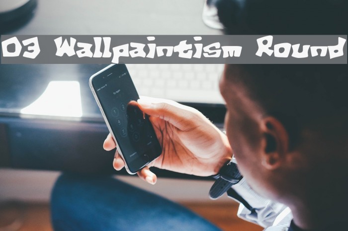 D3 Wallpaintism Round Font examples