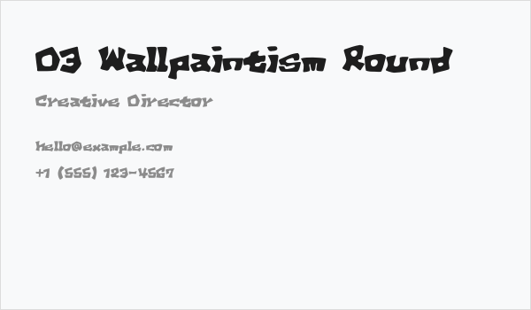 D3 Wallpaintism Round Business Card