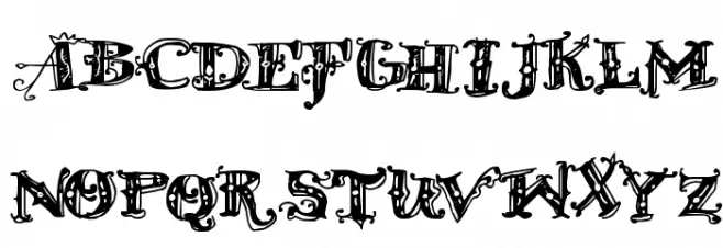 D_OLD MODERN Schriftart Groß