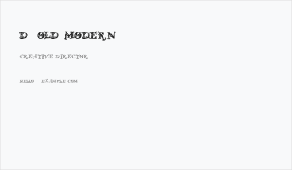 D_OLD MODERN Business Card