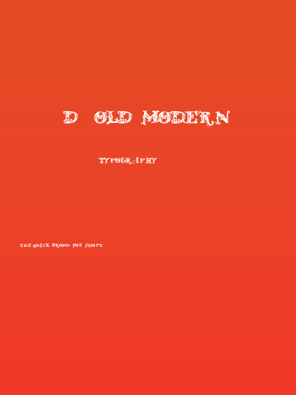 D_OLD MODERN Poster