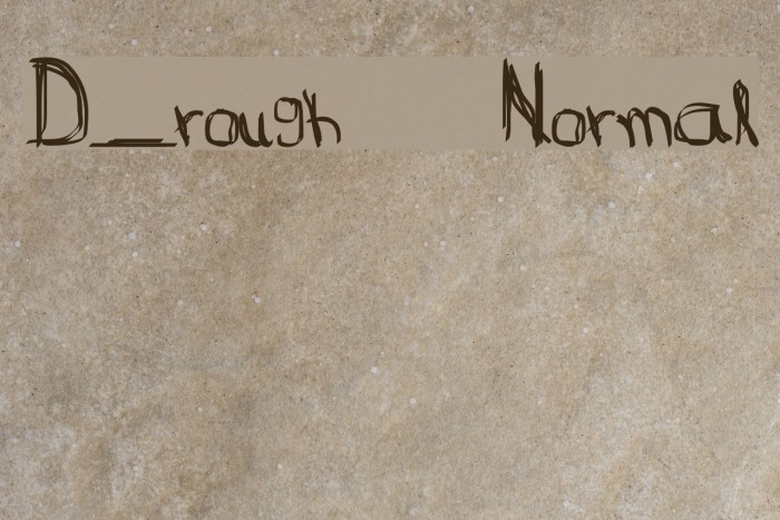 D_rough Normal Font examples