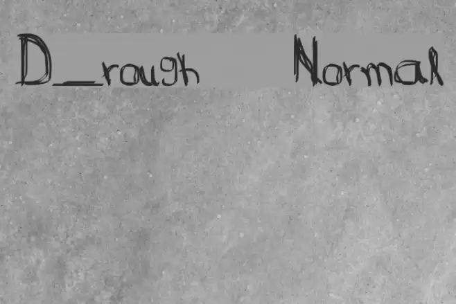 D_rough Normal Font examples