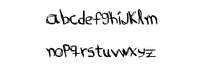 D_rough Normal Font LOWERCASE