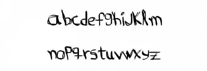 D_rough Normal Font LOWERCASE