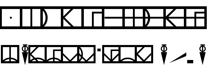 D'ni Script Angular Font OTHER CHARS