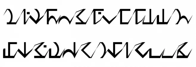 D'ni Script Angular फ़ॉन्ट लोअरकेस