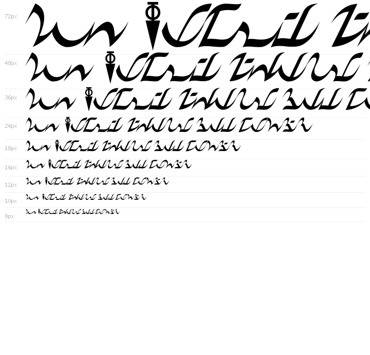 D'ni Script Linguistic Mapping Waterfall