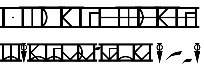 D'ni Script Standard Font OTHER CHARS