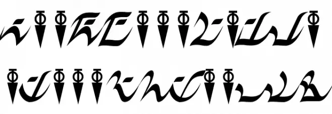 D'ni Script Standard Caratteri MAIUSCOLE