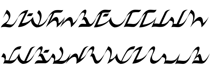 D'ni Script Standard Font LOWERCASE