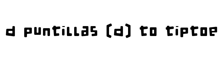 d puntillas [d] to tiptoe  font caratteri gratis