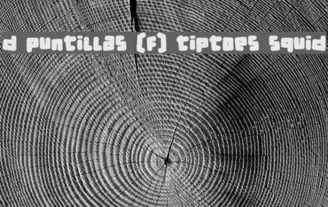 d puntillas [f] tiptoes squid Font examples