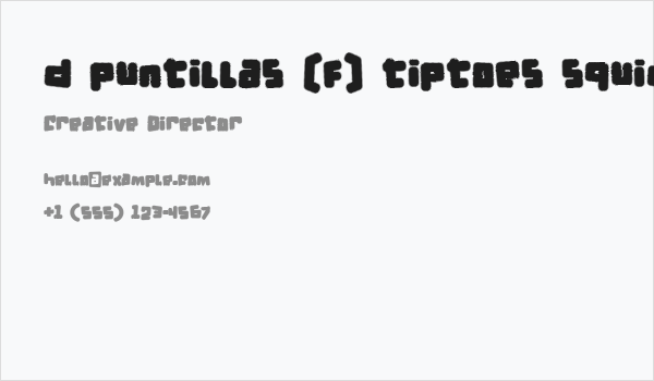 d puntillas [f] tiptoes squid Business Card