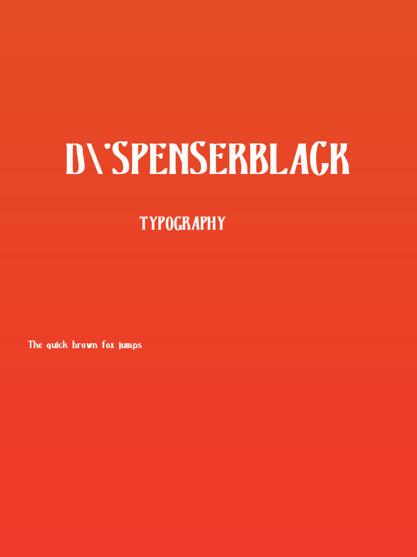 d'SpenserBlack Poster